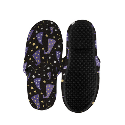 Wizard Hat Pattern Print Slippers