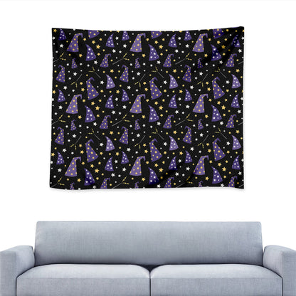 Wizard Hat Pattern Print Tapestry
