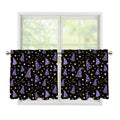 Wizard Hat Pattern Print Tier Curtains