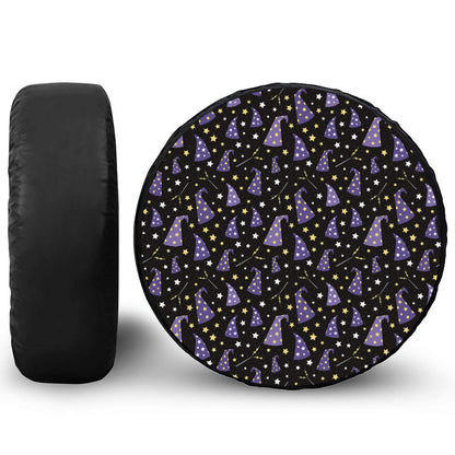 Wizard Hat Pattern Print Tire Cover