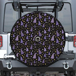 Wizard Hat Pattern Print Tire Cover With Camera Hole