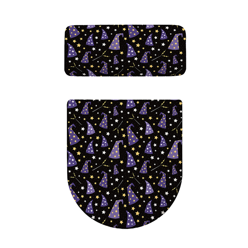 Wizard Hat Pattern Print Toilet Lid And Tank Cover Set