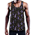 Wizard Hat Pattern Print Men's Workout Tank Top