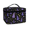 Wizard Hat Pattern Print Travel Makeup Bag