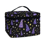 Wizard Hat Pattern Print Travel Makeup Bag