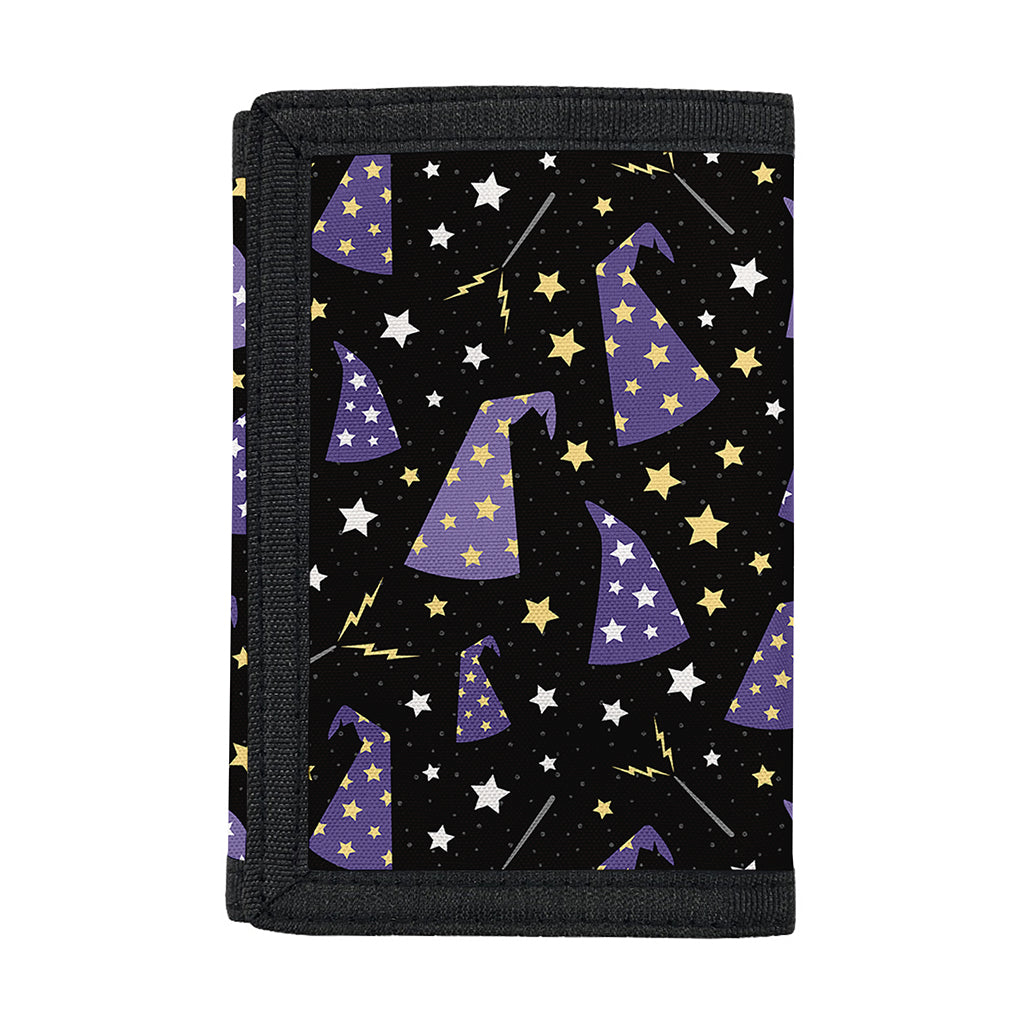 Wizard Hat Pattern Print Trifold Wallet