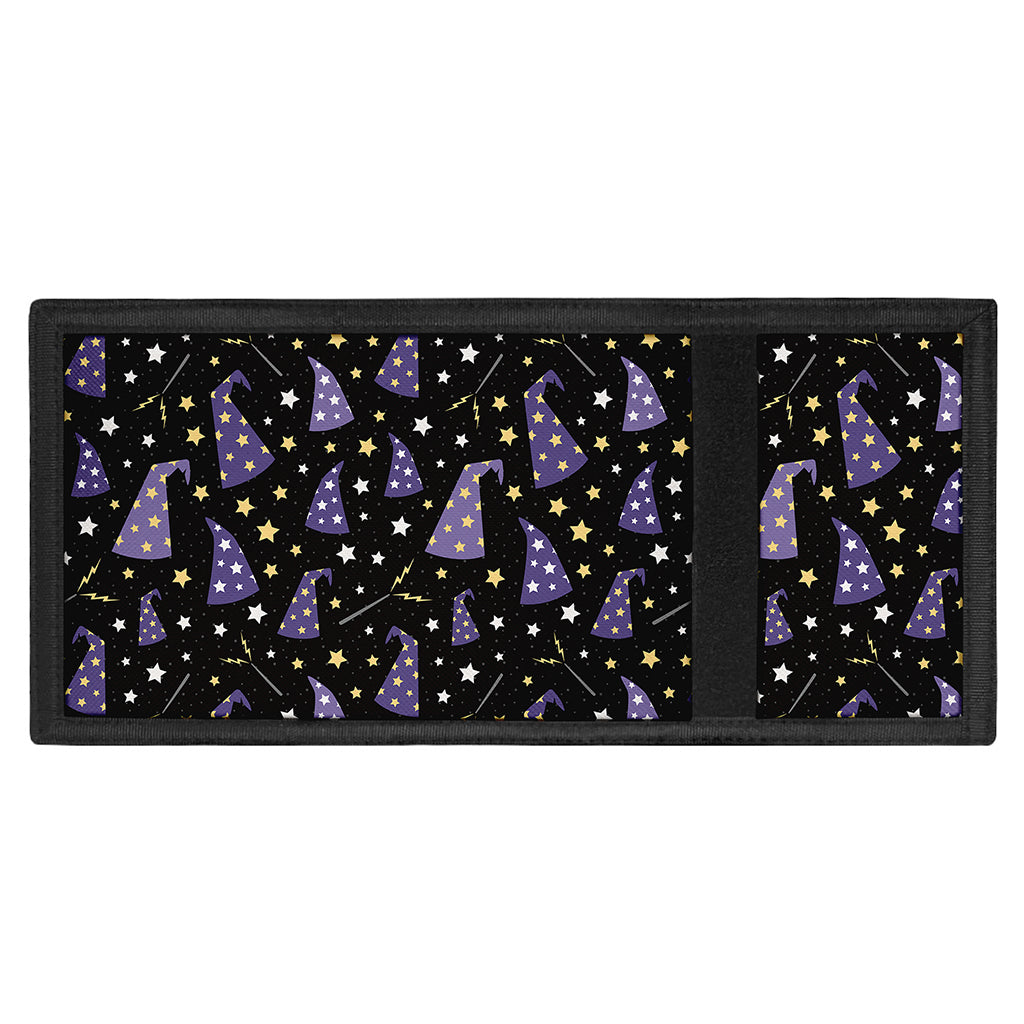 Wizard Hat Pattern Print Trifold Wallet