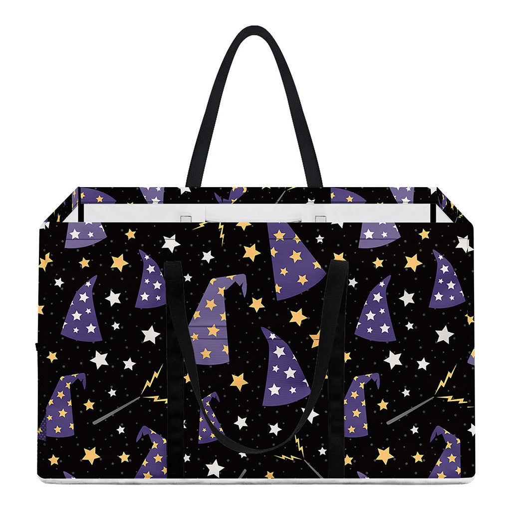Wizard Hat Pattern Print Utility Tote Bag