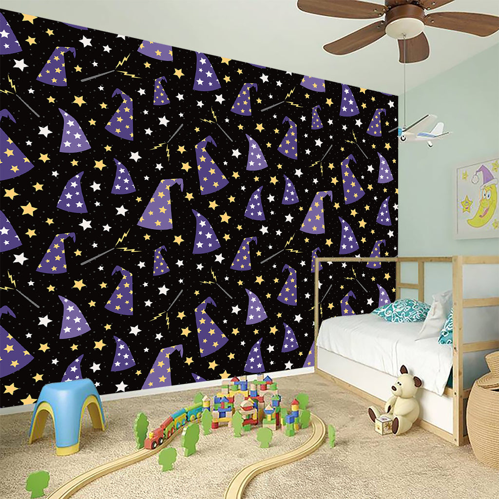 Wizard Hat Pattern Print Wall Sticker