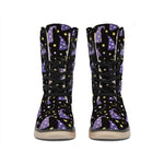 Wizard Hat Pattern Print Winter Boots