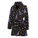 Wizard Hat Pattern Print Women's Bathrobe