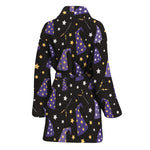 Wizard Hat Pattern Print Women's Bathrobe