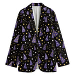 Wizard Hat Pattern Print Women's Blazer