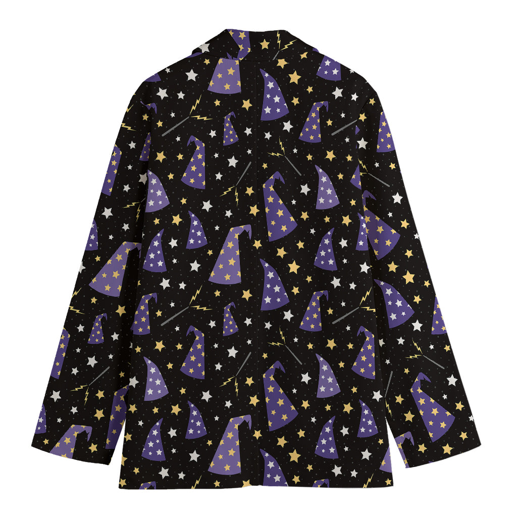 Wizard Hat Pattern Print Women's Blazer