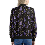 Wizard Hat Pattern Print Women's Bomber Jacket