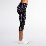 Wizard Hat Pattern Print Women's Capri Leggings