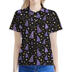 Wizard Hat Pattern Print Women's Polo Shirt