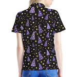 Wizard Hat Pattern Print Women's Polo Shirt