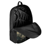 Wolf Howling At The Full Moon Print 17 Inch Backpack