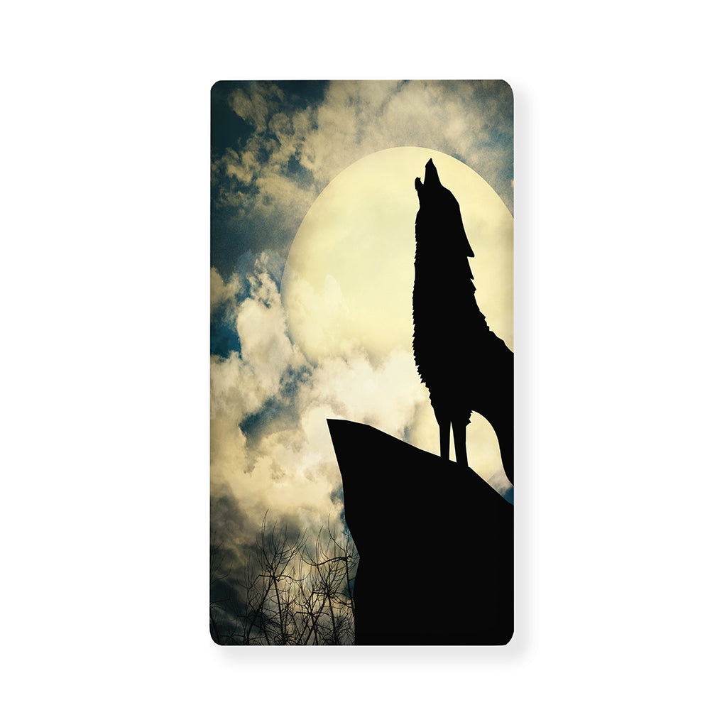 Wolf Howling At The Full Moon Print Baby Crib Sheet