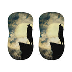 Wolf Howling At The Full Moon Print Bar Stool Covers