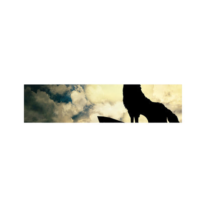 Wolf Howling At The Full Moon Print Bed Runner