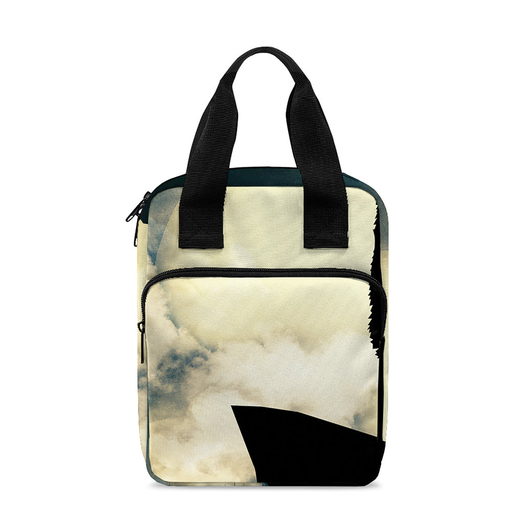 Wolf Howling At The Full Moon Print Bible Tote Bag