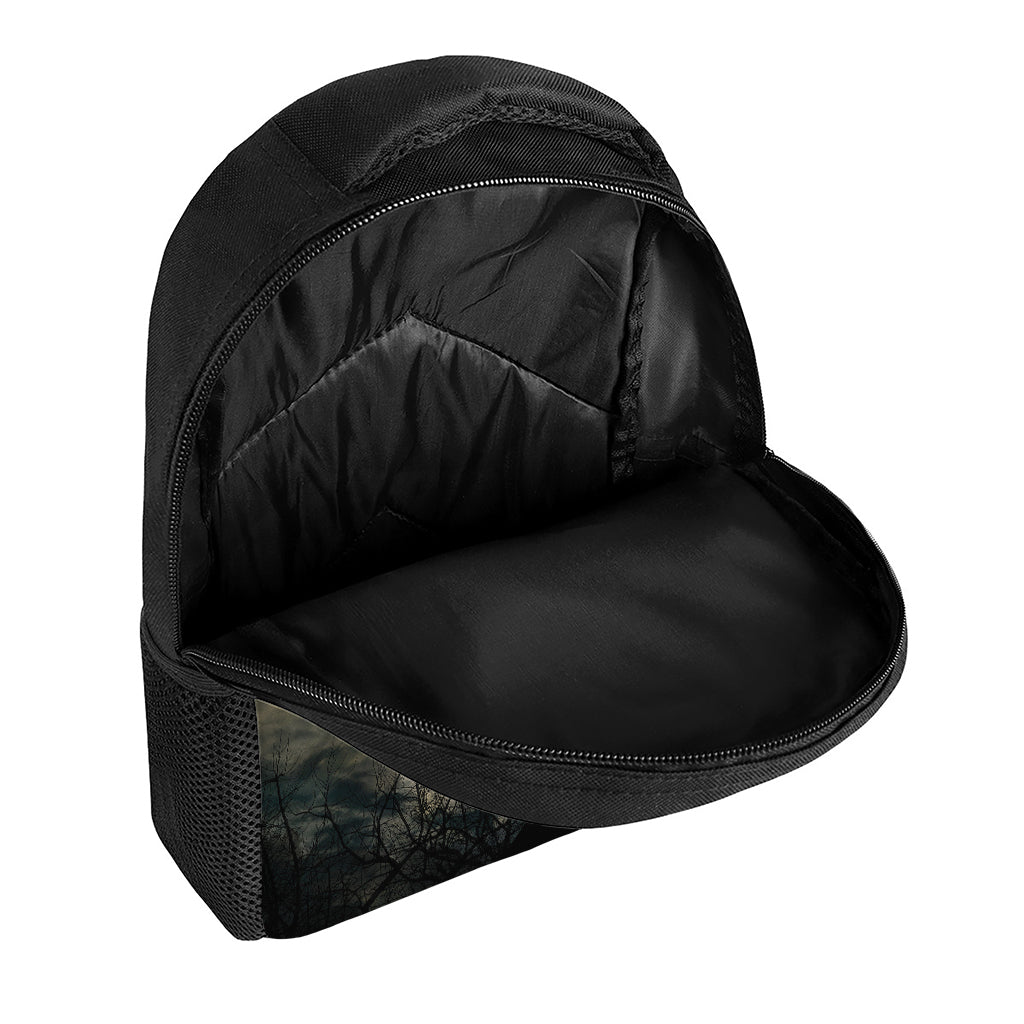 Wolf Howling At The Full Moon Print Casual Backpack