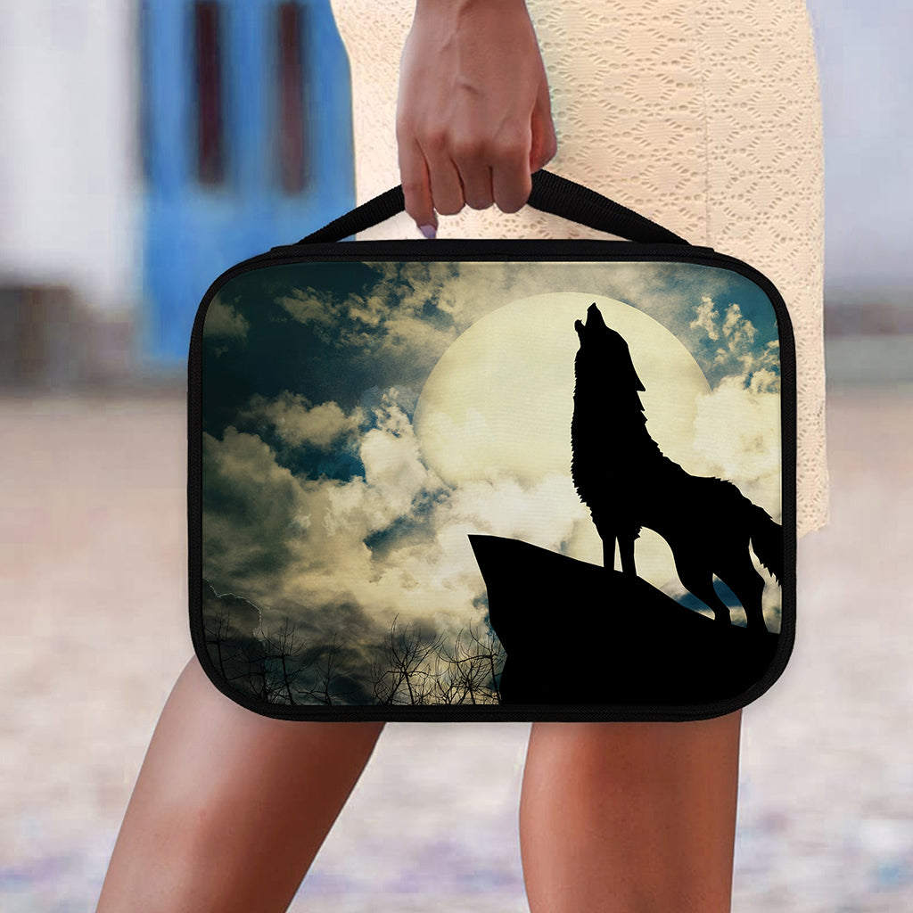 Wolf Howling At The Full Moon Print Classic Bible Case