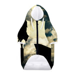 Wolf Howling At The Full Moon Print Dog Zip Up Hoodie