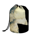 Wolf Howling At The Full Moon Print Drawstring Makeup Bag