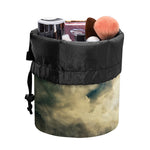 Wolf Howling At The Full Moon Print Drawstring Makeup Bag