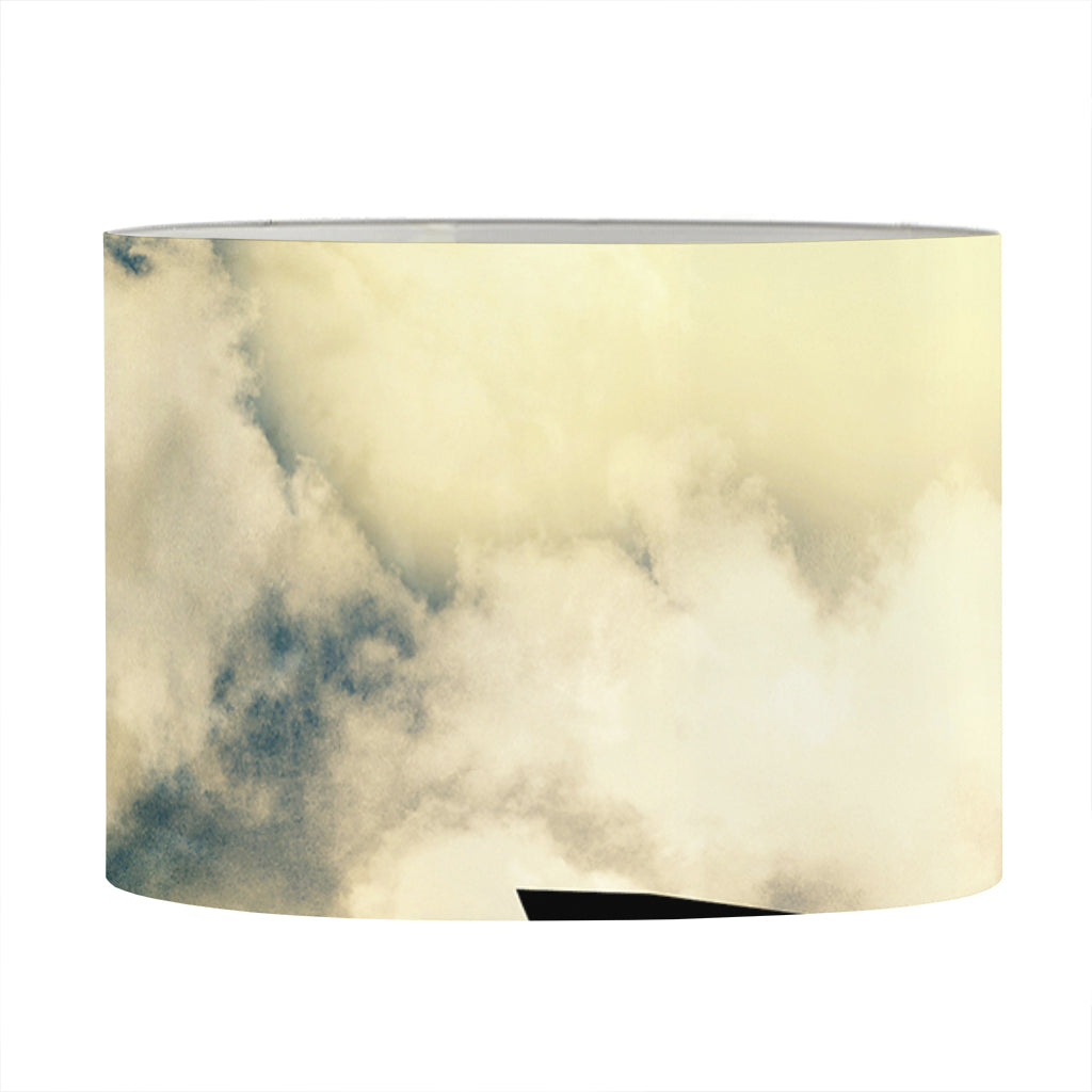 Wolf Howling At The Full Moon Print Drum Lamp Shade
