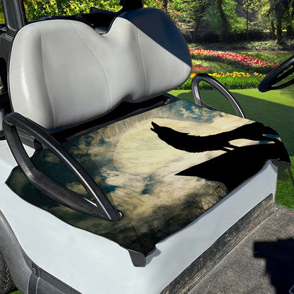Wolf Howling At The Full Moon Print Golf Cart Seat Cover