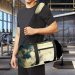 Wolf Howling At The Full Moon Print Gym Bag