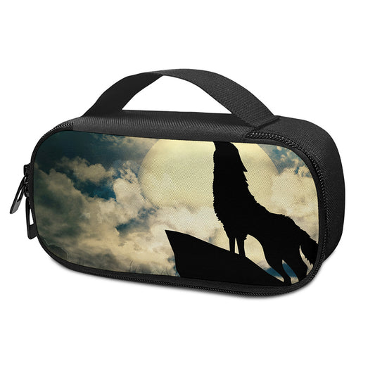 Wolf Howling At The Full Moon Print Insulin Cooler Travel Case