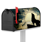 Wolf Howling At The Full Moon Print Mailbox Cover