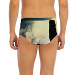 Wolf Howling At The Full Moon Print Men's Briefs
