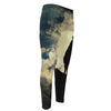 Wolf Howling At The Full Moon Print Men's Compression Pants