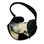 Wolf Howling At The Full Moon Print Pet Sling Carrier