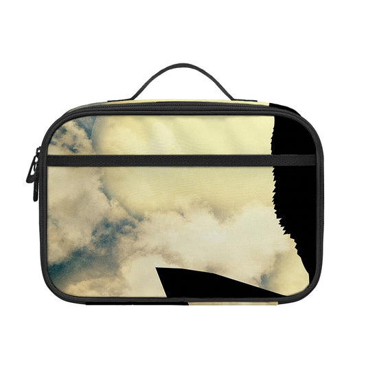 Wolf Howling At The Full Moon Print Portable Lunch Bag