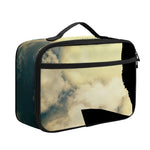 Wolf Howling At The Full Moon Print Portable Lunch Bag