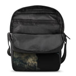 Wolf Howling At The Full Moon Print Rectangular Crossbody Bag
