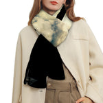 Wolf Howling At The Full Moon Print Scarf