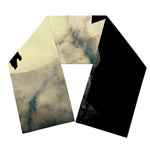 Wolf Howling At The Full Moon Print Scarf