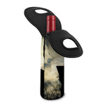 Wolf Howling At The Full Moon Print Single Neoprene Wine Tote