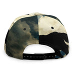 Wolf Howling At The Full Moon Print Snapback Cap