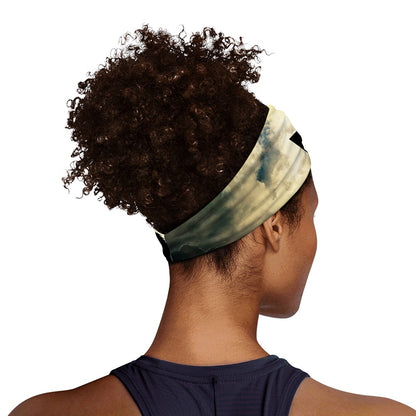 Wolf Howling At The Full Moon Print Sports Headband
