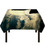 Wolf Howling At The Full Moon Print Tablecloth