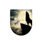 Wolf Howling At The Full Moon Print Toilet Lid Cover